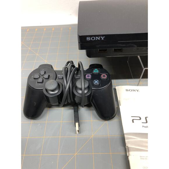 Sony Playstation 3 PS3 slim Console CECH-2001B with one controller & Power Cord - Picture 2 of 12